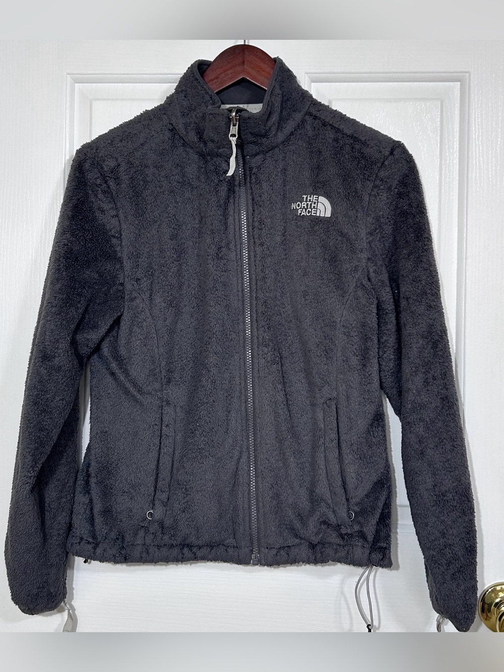 North Face Women's Charcoal Grey Plush Fleece Jacket Small 'Cozy Rebel' Coat